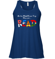 Oh the places you'll go when you read Dr Seuss Grinch Racerback Tank - nikotee