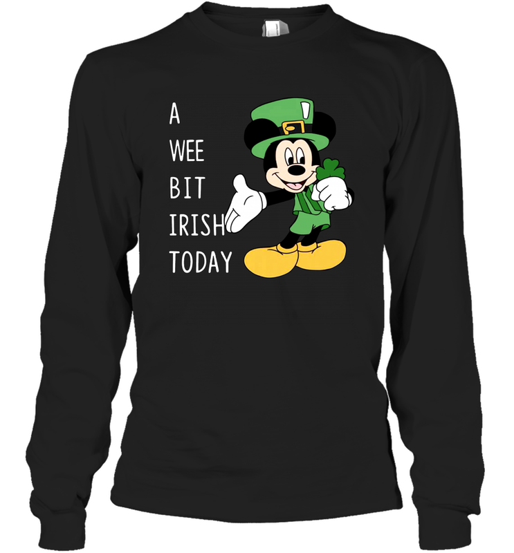 Mickey's Mouse A Wee Bit Irish Today Long Sleeve T-Shirt - nikotee