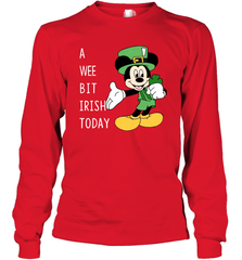Mickey's Mouse A Wee Bit Irish Today Long Sleeve T-Shirt - nikotee