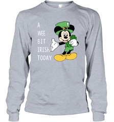 Mickey's Mouse A Wee Bit Irish Today Long Sleeve T-Shirt - nikotee