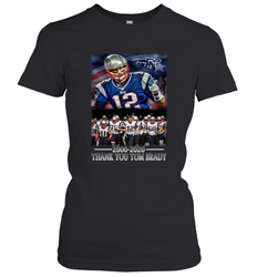 New England Patriots 12 2000 2020 Thank You Tom Brady Women's T-Shirt - nikotee