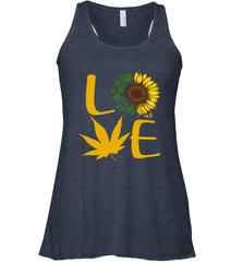 Love Sunflower and Weed Cannabis Racerback Tank - nikotee