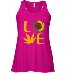 Love Sunflower and Weed Cannabis Racerback Tank - nikotee