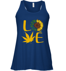 Love Sunflower and Weed Cannabis Racerback Tank - nikotee
