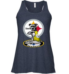 Pitbull Rottweiler I Love Pittsburgh Steelers Racerback Tank - nikotee