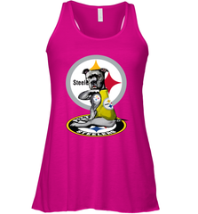 Pitbull Rottweiler I Love Pittsburgh Steelers Racerback Tank - nikotee