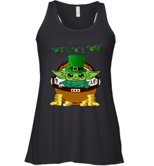 Baby Yoda The Mandalorian Happy St Patrick's Day Racerback Tank - nikotee