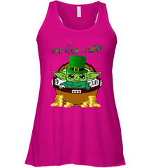 Baby Yoda The Mandalorian Happy St Patrick's Day Racerback Tank - nikotee