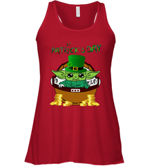 Baby Yoda The Mandalorian Happy St Patrick's Day Racerback Tank - nikotee