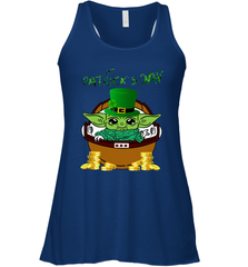 Baby Yoda The Mandalorian Happy St Patrick's Day Racerback Tank - nikotee