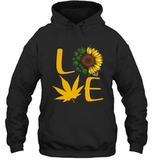 Love Sunflower and Weed Cannabis Hoodie - nikotee