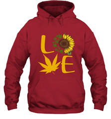 Love Sunflower and Weed Cannabis Hoodie - nikotee