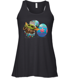 Easter Eggs Baby Yoda Racerback Tank - nikotee
