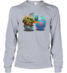 Easter Eggs Baby Yoda Long Sleeve T-Shirt - nikotee