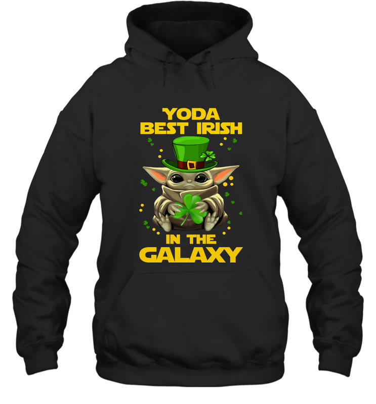 Baby Yoda Best Irish In The Galaxy Hoodie - nikotee