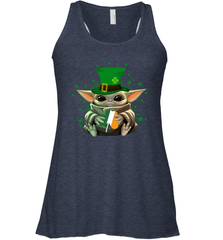 Baby Yoda Hug St Patrick's Day Racerback Tank - nikotee
