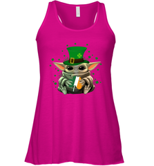 Baby Yoda Hug St Patrick's Day Racerback Tank - nikotee