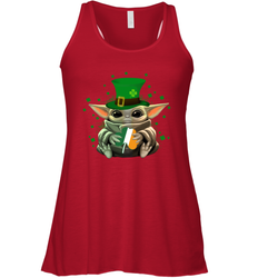Baby Yoda Hug St Patrick's Day Racerback Tank - nikotee