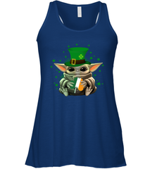 Baby Yoda Hug St Patrick's Day Racerback Tank - nikotee