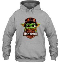 Star Wars Baby Yoda Motor Harley Davidson Cycles Hoodie - nikotee