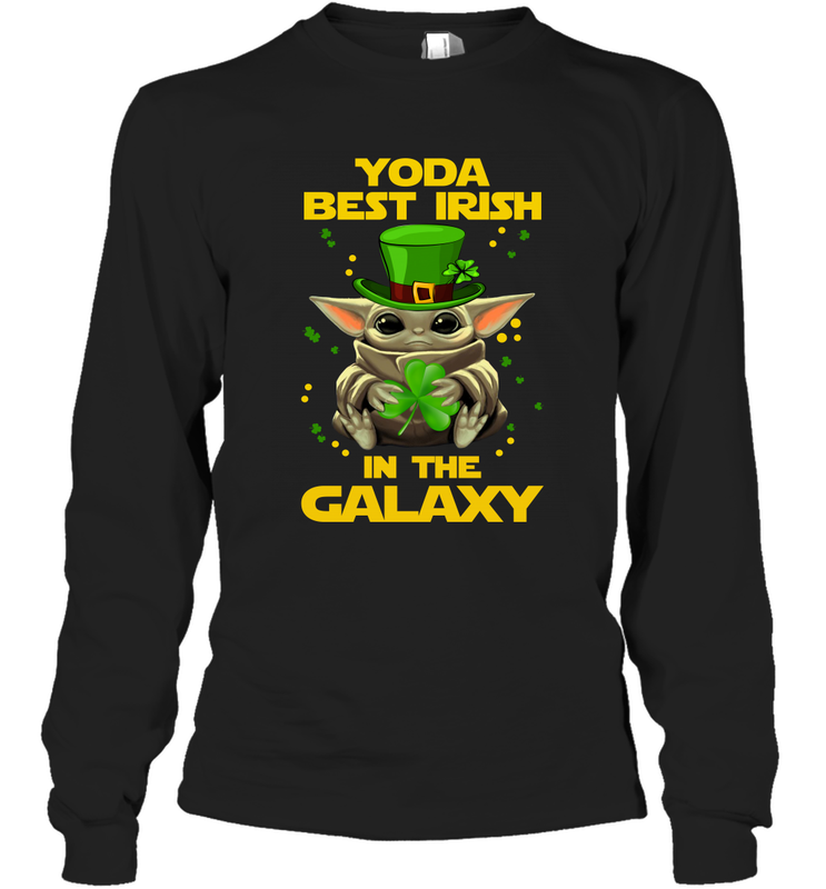 Baby Yoda Best Irish In The Galaxy Long Sleeve T-Shirt - nikotee