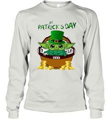 Baby Yoda The Mandalorian Happy St Patrick's Day Long Sleeve T-Shirt - nikotee
