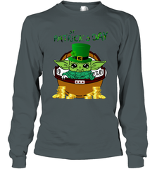Baby Yoda The Mandalorian Happy St Patrick's Day Long Sleeve T-Shirt - nikotee