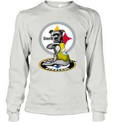 Pitbull Rottweiler I Love Pittsburgh Steelers Long Sleeve T-Shirt - nikotee