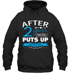 2nd Wedding Anniversary Shirt For Husband Hoodie - nikotee