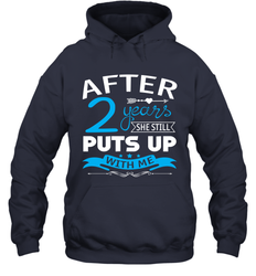2nd Wedding Anniversary Shirt For Husband Hoodie - nikotee