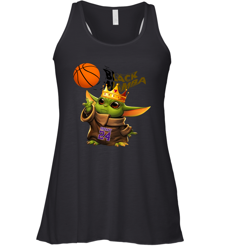 Star Wars Baby Yoda King Black Mamba Bryant 24 Racerback Tank - nikotee