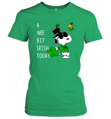 Snoopy A Wee Bit Irish Today Women's T-Shirt - nikotee