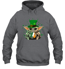 Baby Yoda Hug St Patrick's Day Hoodie - nikotee