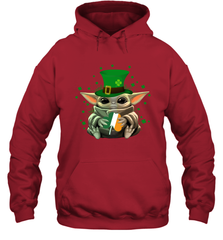 Baby Yoda Hug St Patrick's Day Hoodie - nikotee