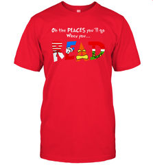Oh the places you'll go when you read Dr Seuss Grinch Men's T-Shirt - nikotee
