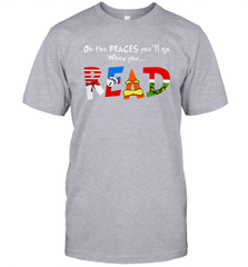Oh the places you'll go when you read Dr Seuss Grinch Men's T-Shirt - nikotee