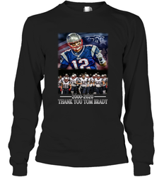 New England Patriots 12 2000 2020 Thank You Tom Brady Long Sleeve T-Shirt - nikotee