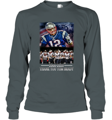 New England Patriots 12 2000 2020 Thank You Tom Brady Long Sleeve T-Shirt - nikotee