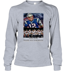 New England Patriots 12 2000 2020 Thank You Tom Brady Long Sleeve T-Shirt - nikotee