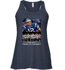 New England Patriots 12 2000 2020 Thank You Tom Brady Racerback Tank - nikotee
