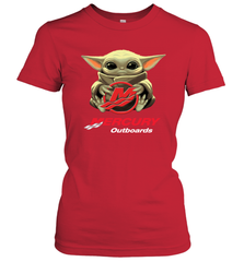 Baby Yoda Hug Mercury Outboards Women's T-Shirt - nikotee