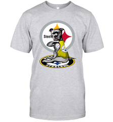 Pitbull Rottweiler I Love Pittsburgh Steelers Men's T-Shirt - nikotee