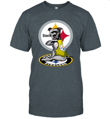 Pitbull Rottweiler I Love Pittsburgh Steelers Men's T-Shirt - nikotee