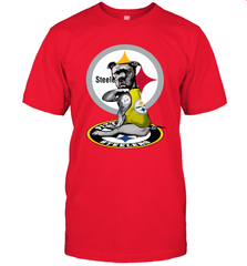 Pitbull Rottweiler I Love Pittsburgh Steelers Men's T-Shirt - nikotee
