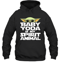 Baby Yoda Is My Spirit Animal Hoodie - nikotee