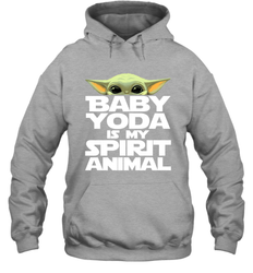 Baby Yoda Is My Spirit Animal Hoodie - nikotee
