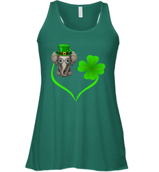 Elephant irish heart st patrick's day Racerback Tank - nikotee