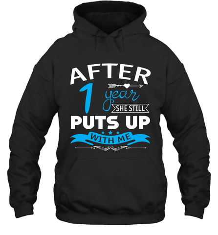 1st Wedding Anniversary Shirt For Husband Hoodie - nikotee