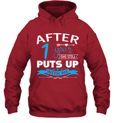 1st Wedding Anniversary Shirt For Husband Hoodie - nikotee