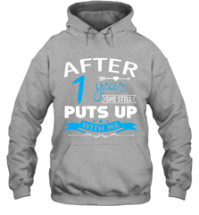 1st Wedding Anniversary Shirt For Husband Hoodie - nikotee